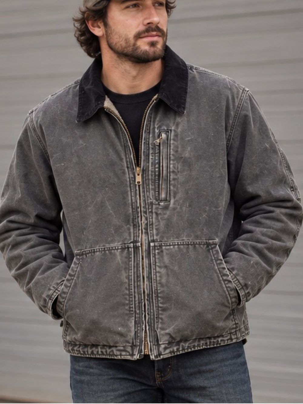 VTG Carhartt Full Swing Sherpa Lined Jacket No Logo Men's Size M